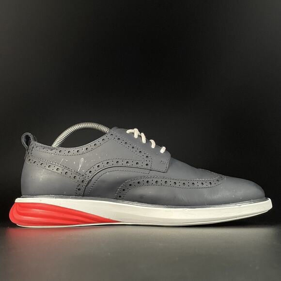 Cole Haan Grand Evolution Men's Size 9 M Blue Wingtip Oxford Casual Dress Shoes - Picture 5 of 9